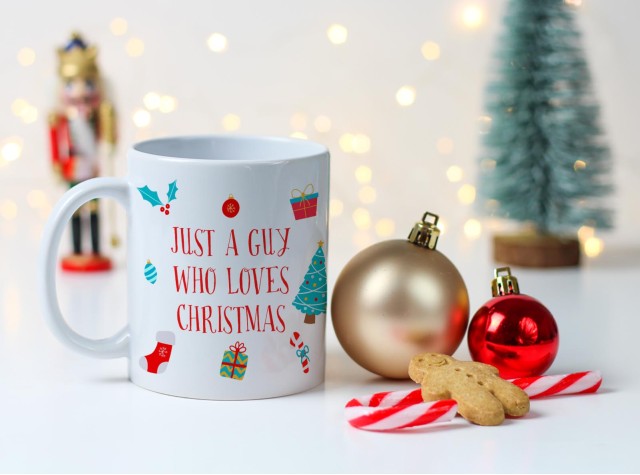 Just A Guy Who Loves Christmas Ceramic Mug | Valley Mill